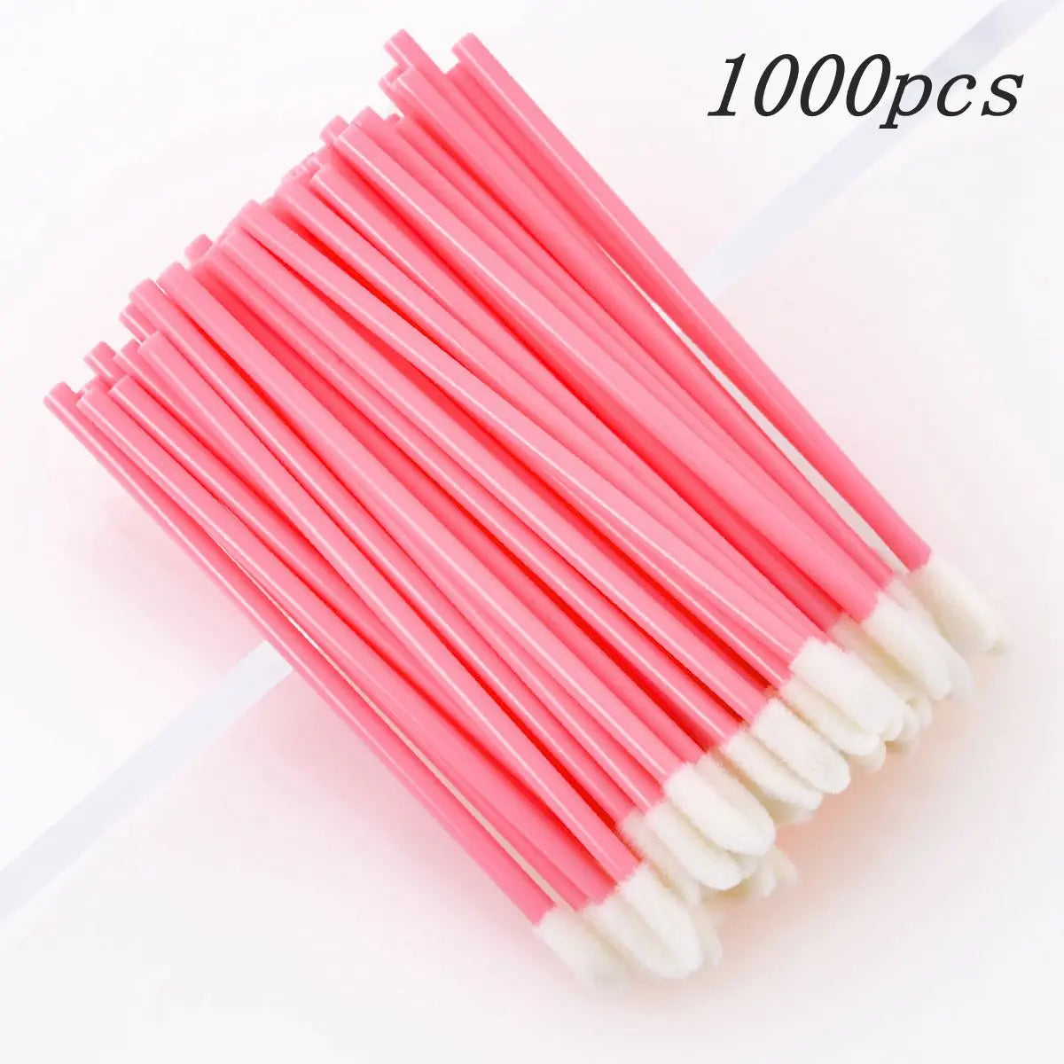 1000pcs pink Handle Color Disposable Lip Gloss Applicator Wands – Soft Fiber